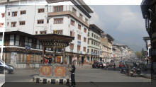 Verkehrsregelung in Thimphu, Bhutan